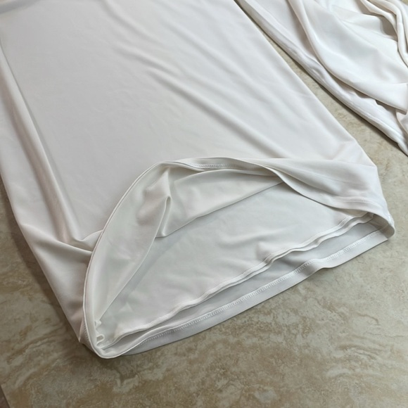 Eva Varro Pants Wide Leg Elastic Waist Stretch Lined Pull On Ivory White Size L - Picture 5 of 10